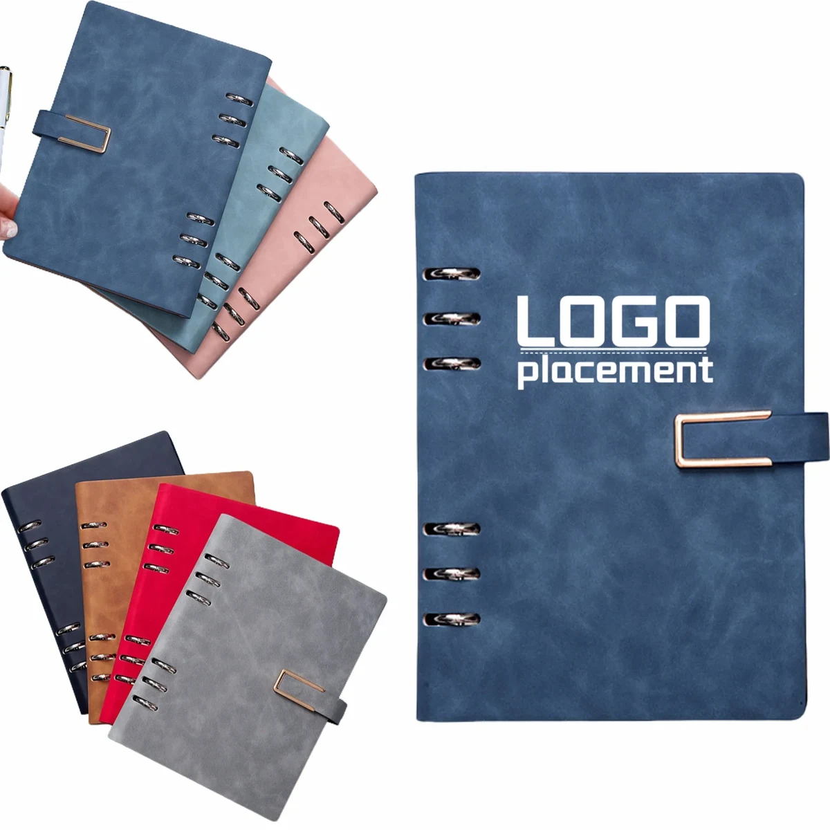 Custom Logo Detachable A5 Loose-Leaf Business Notebook 1