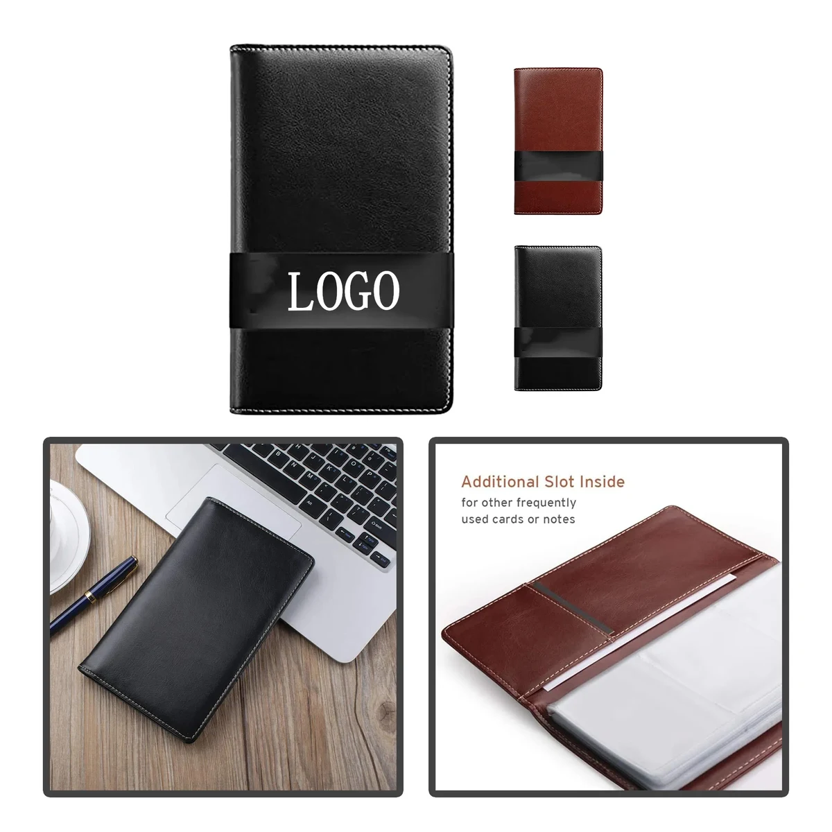 Premium PU Leather Business Card Collection Book 1
