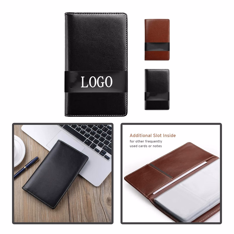 Premium PU Leather Business Card Collection Book