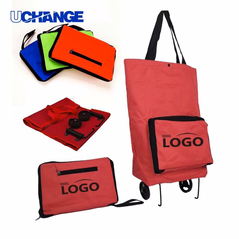 Foldable Shopping Bag Carrier with Wheels