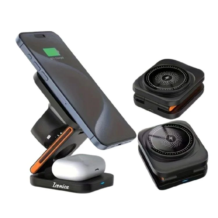 Foldable Wireless Charger 3 in 1 Magnetic Charging Station 1