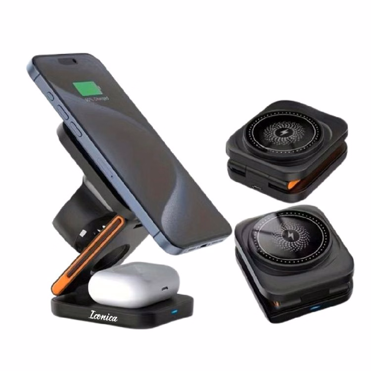 Foldable Wireless Charger 3 in 1 Magnetic Charging Station