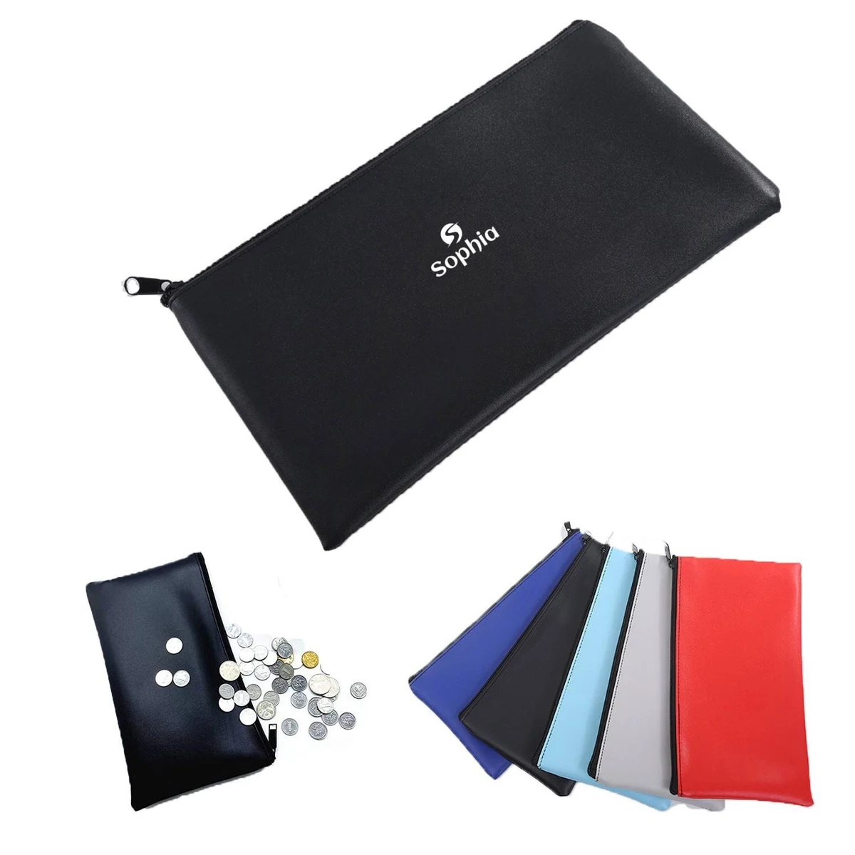 Leatherette Bank Deposit Cash Bag 1
