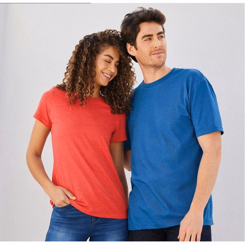 Basic 153g Adult Crewneck Solid Color T-shirt Stock
