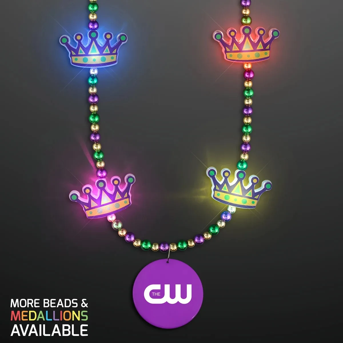 Light Up King Crown Beads, promotional toy with logo imprint 1
