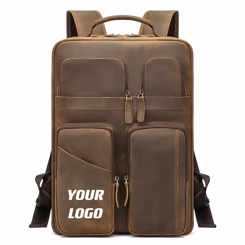 Vintage Genuine Leather 15.6 Inch Laptop Backpack
