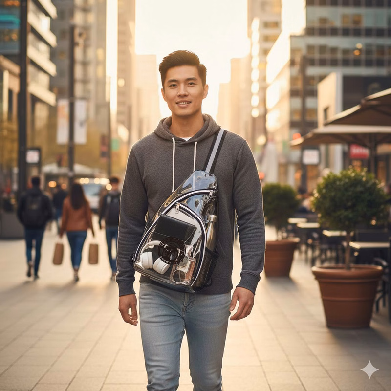 25C FeatherSoft Clear Sling Bag BACKPACK
