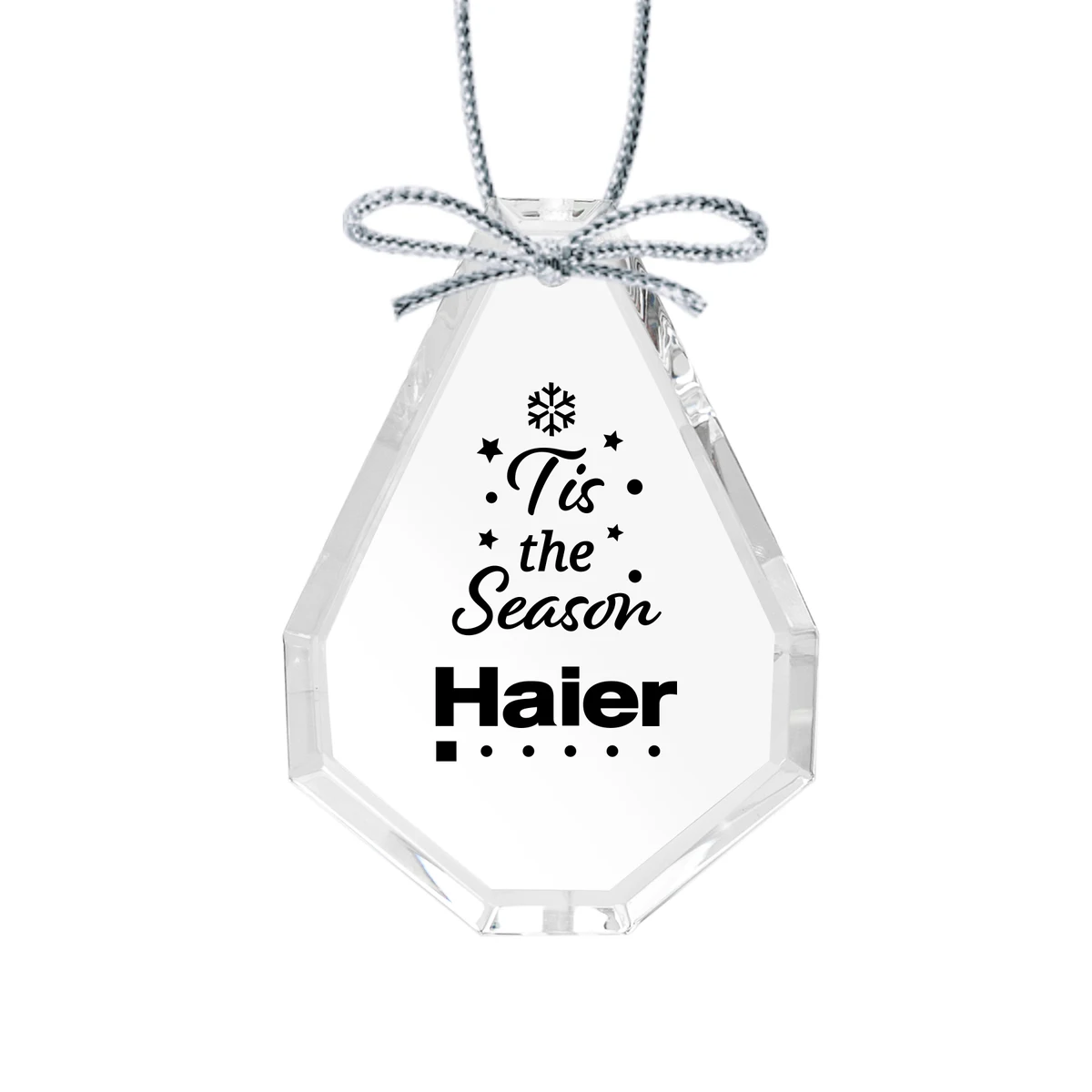 Optical Ornament - Teardrop Imprinted 1
