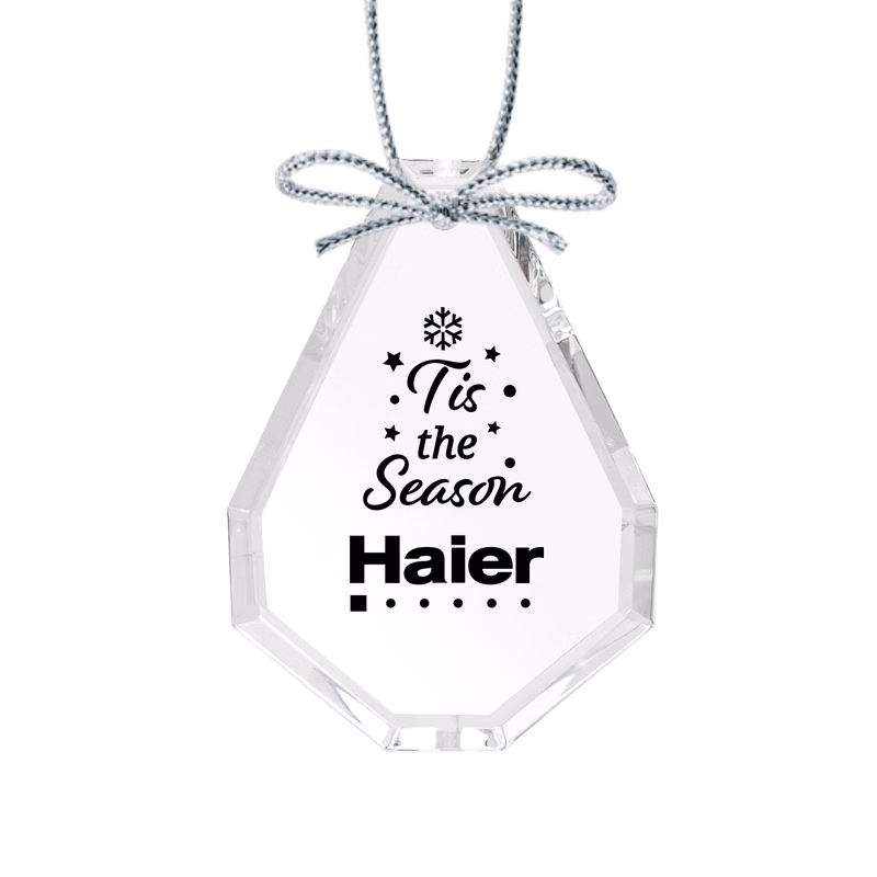 Optical Ornament - Teardrop Imprinted