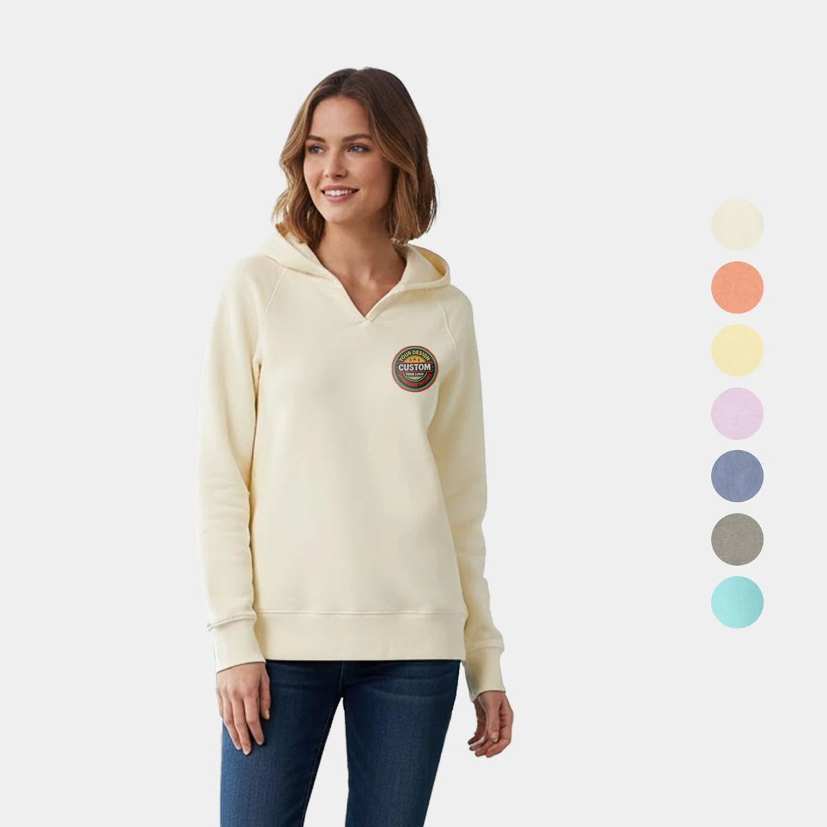 Coastal Color™ Ladies Garment-Dyed Hoodie 1