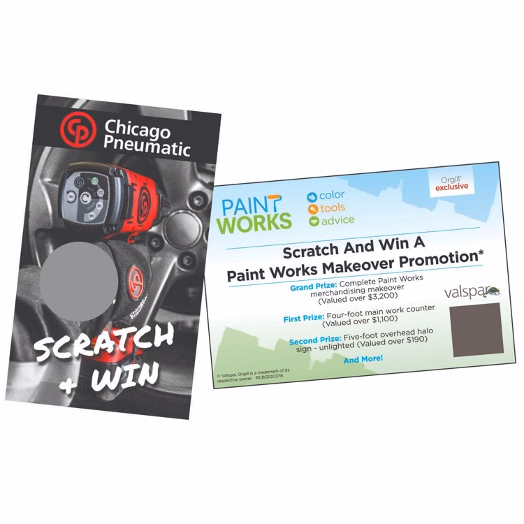 4.0 x 6.0" Scratch-Off Card - 4/1 Print