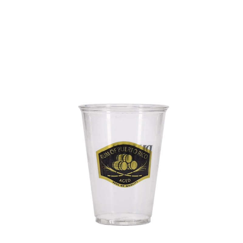 10 oz Soft Sided Plastic Cup Clear Hi-Speed Print