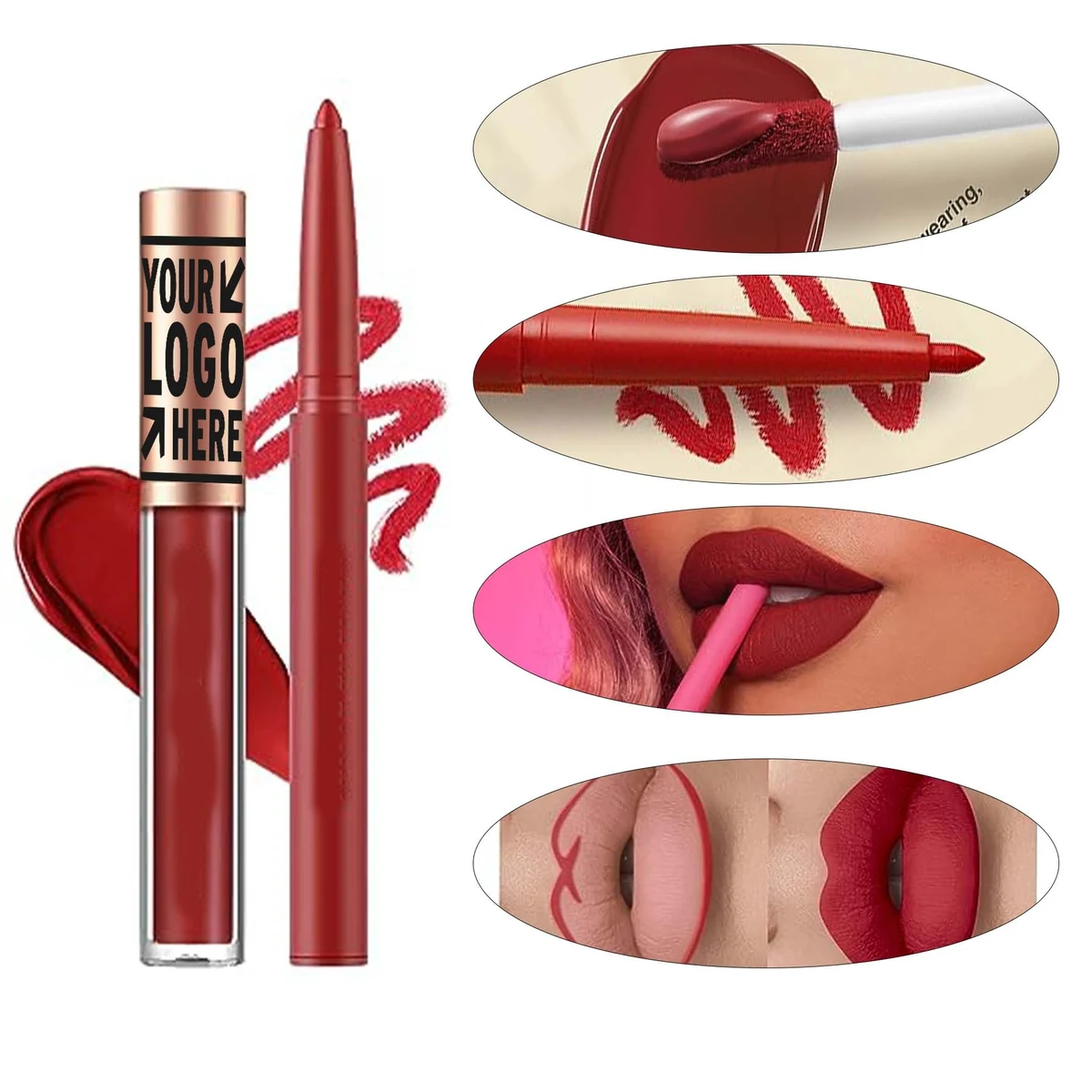 12 Pcs Pigment Velvety Nude Matte Liquid Lipstick Lip Liner Pen Make Up Gift Set 1