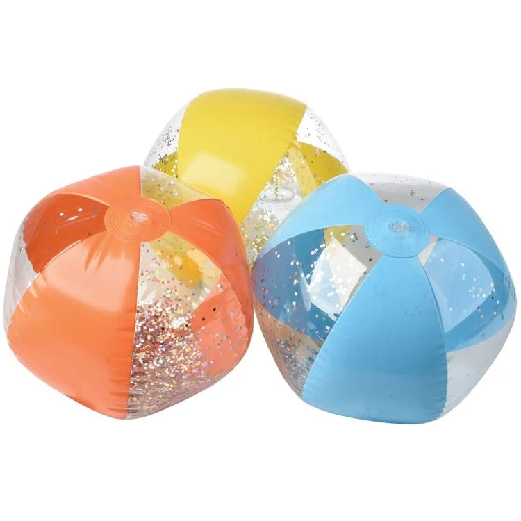 Glitter Stripe Beach Ball - Assorted Colors 1