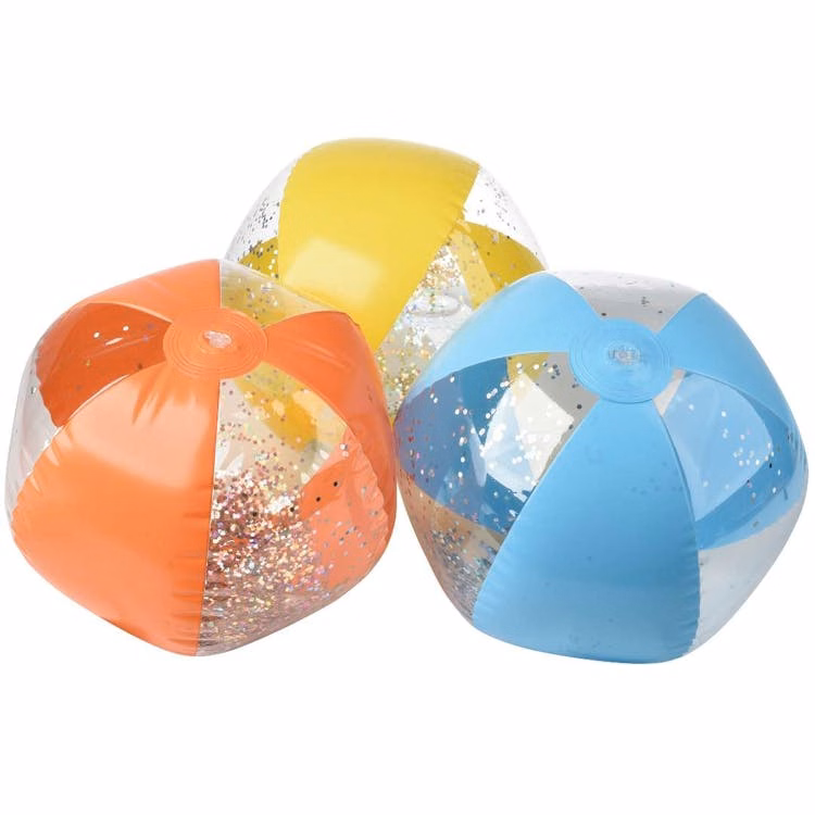 Glitter Stripe Beach Ball - Assorted Colors