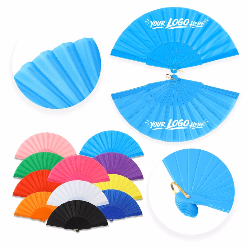 9 Inch Folding Hand Fan Event Party Wedding Giveaway