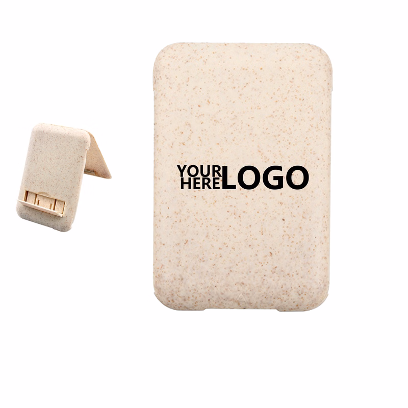 Eco-friendly Wheat Straw Phone Stand with Data Cable