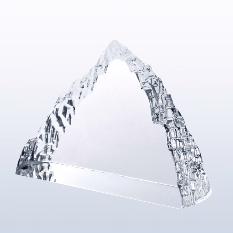 Peak Iceberg (Clear Edge) Optic Crystal Award - Large