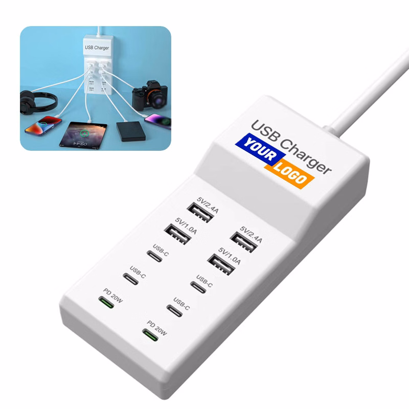 Custom USB Charging Station Charger Power Strip Adapter Plug Cube