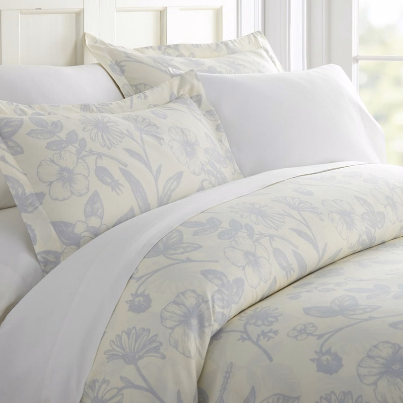 Duvet Cover Sets - Blue Garden King 3 Piece