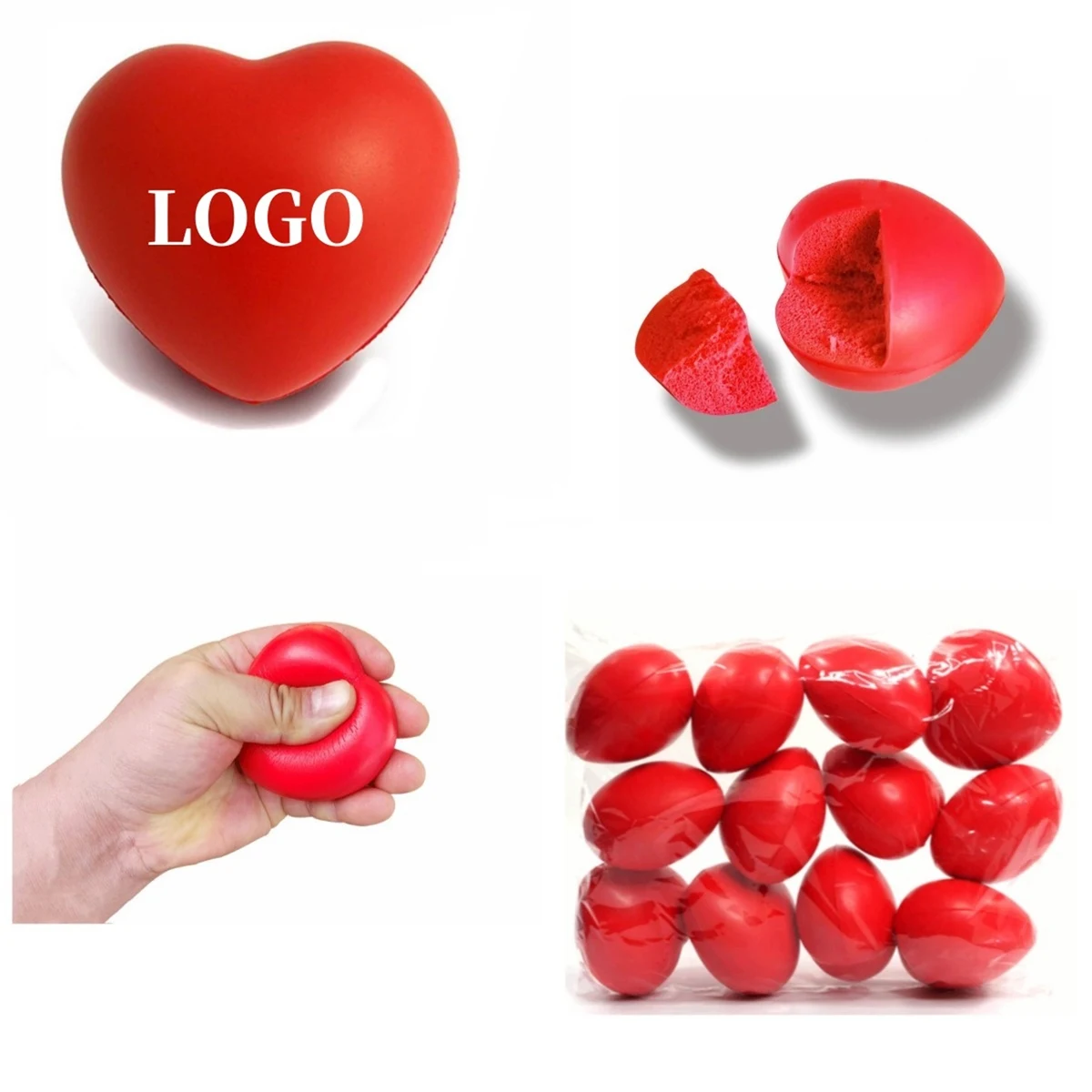 Custom Heart-Shaped Stress Ball in Red Colour 1