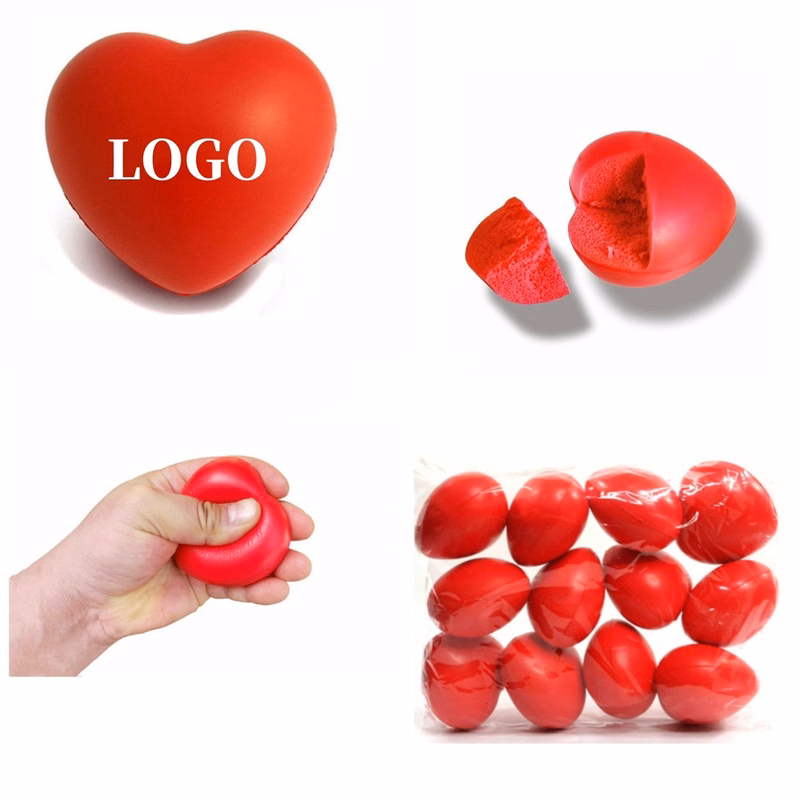 Custom Heart-Shaped Stress Ball in Red Colour