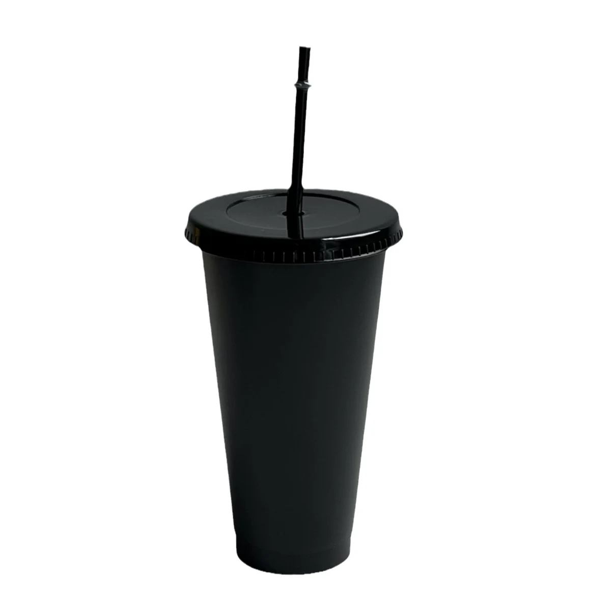 Black Plastic Cups With Lids And Straws 1