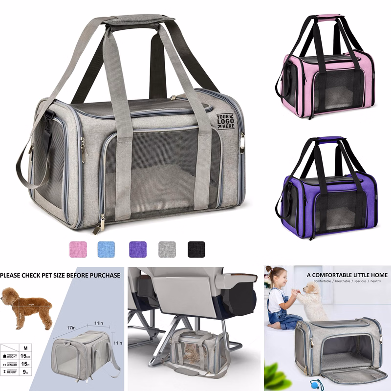 Travel Soft Sided Small Medium Up to 15 Lbs Collapsible Puppy Dog Carrier