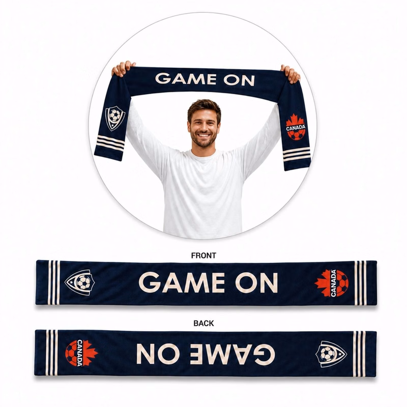 24 Hr Express Ship -Sublimated Soccer Football Stadium Scarves 6x60, Sublimated edge to edge 2 sides