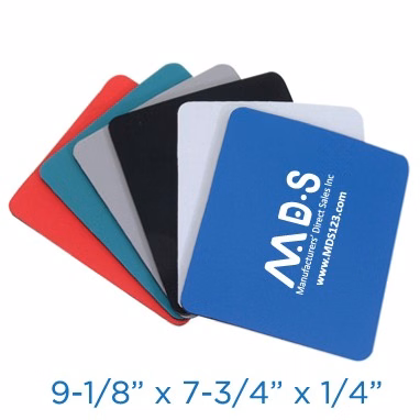 Fabric Mouse Pad w/Rubber Base - Rectangular (1/4" Thick)