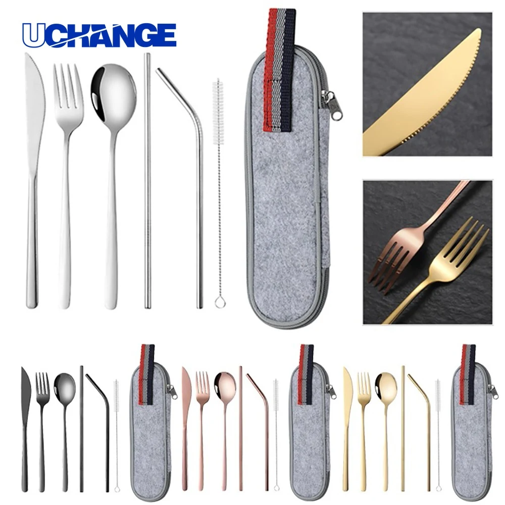 Stainless Steel Cutlery Set in Pouch 1