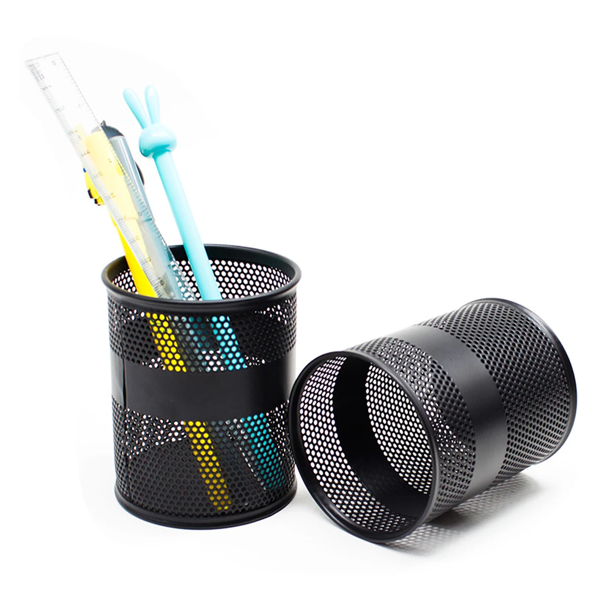 Round Metal Mesh Pen Holder 1