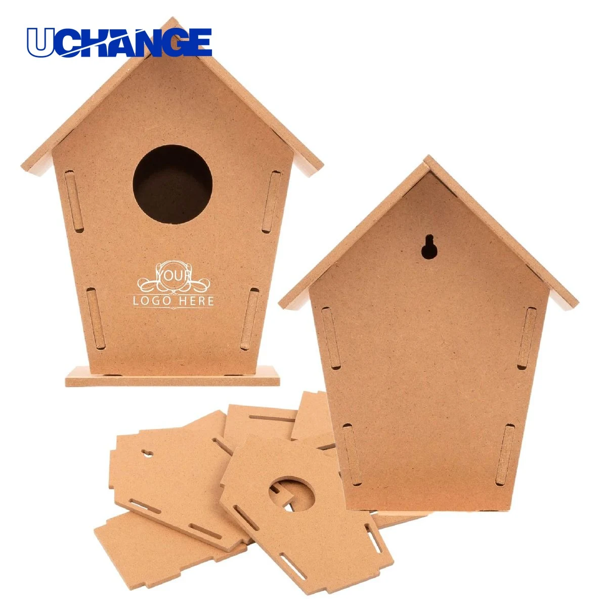 Natural Wooden Bird House Shelter 1