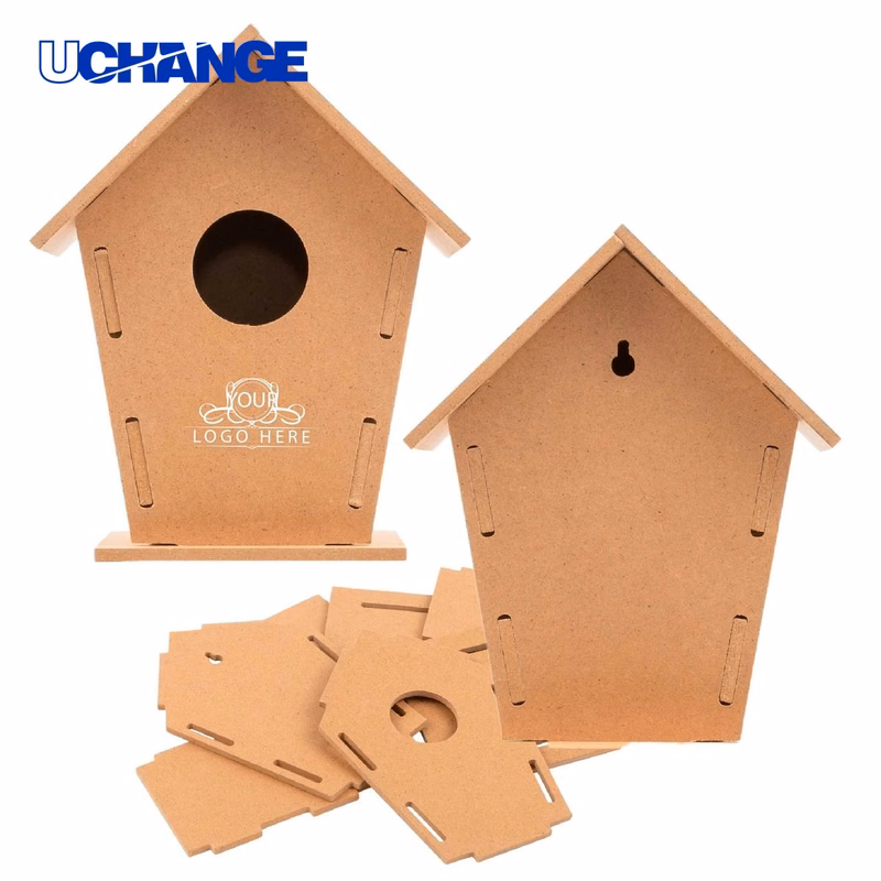 Natural Wooden Bird House Shelter