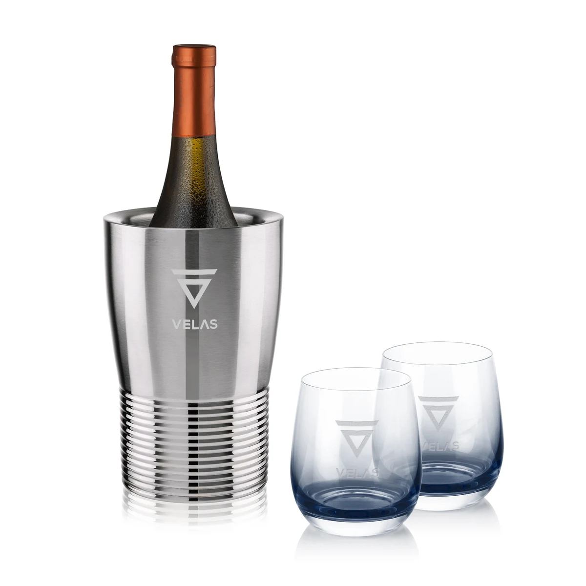 Genoa Wine Cooler & Soudan Smoke Stemless Wine 1