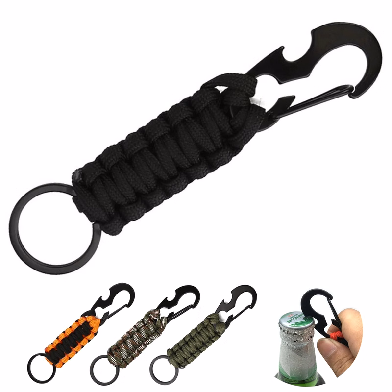 Tactical Rope Bottle Opener Keychain