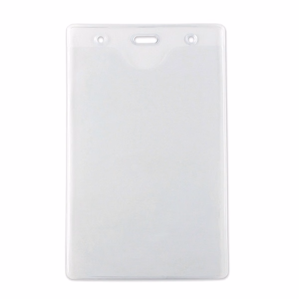 Vertical Top-Load Credential Badge Holder w/ 2 Holes and Slot Cutout
