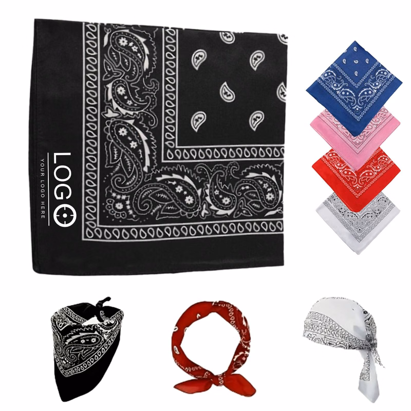 Outdoor Paisley Pattern Polyester Square Bandana