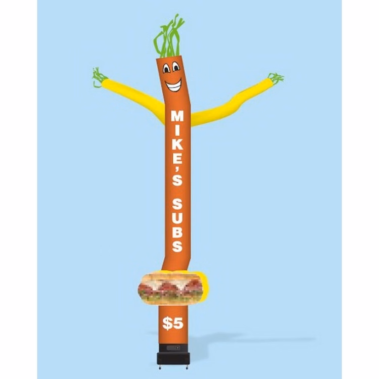 15 Ft Sub Sandwich Logo Tube Dude Air Dancer with Fan