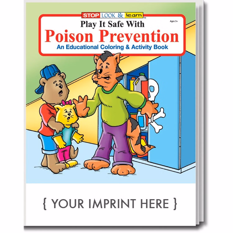 COLORING BOOK - Play It Safe With Poison Prevention Coloring & Activity Book