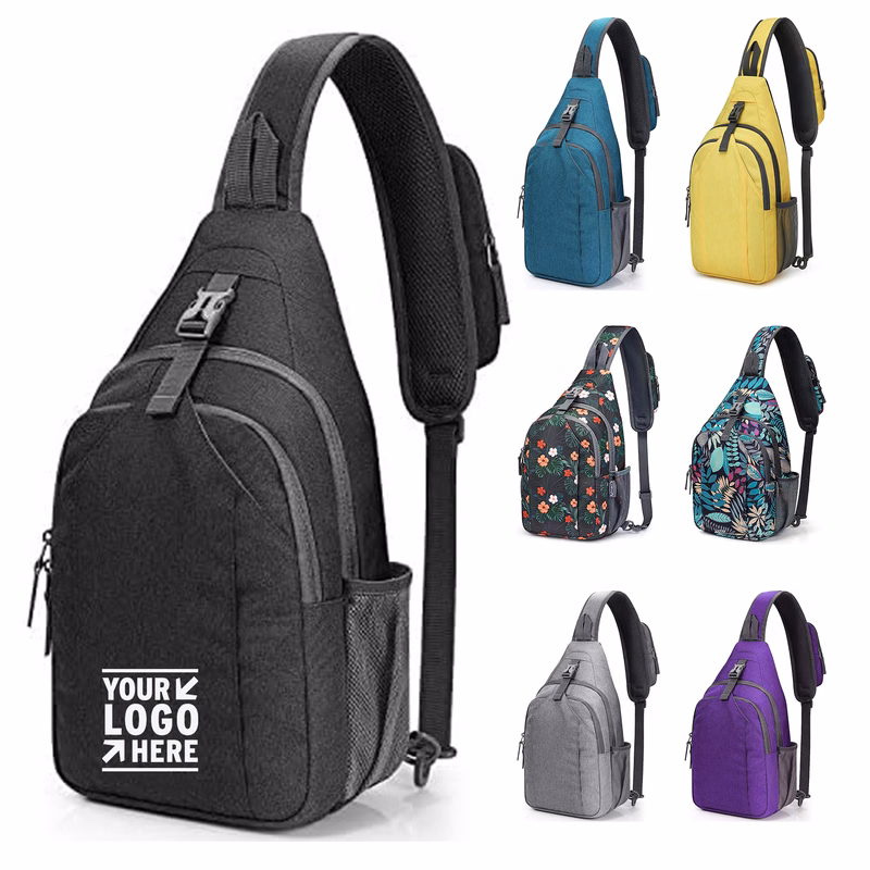 Portable RFID Blocking Backpack Crossbody Chest Sling Bag Daypack