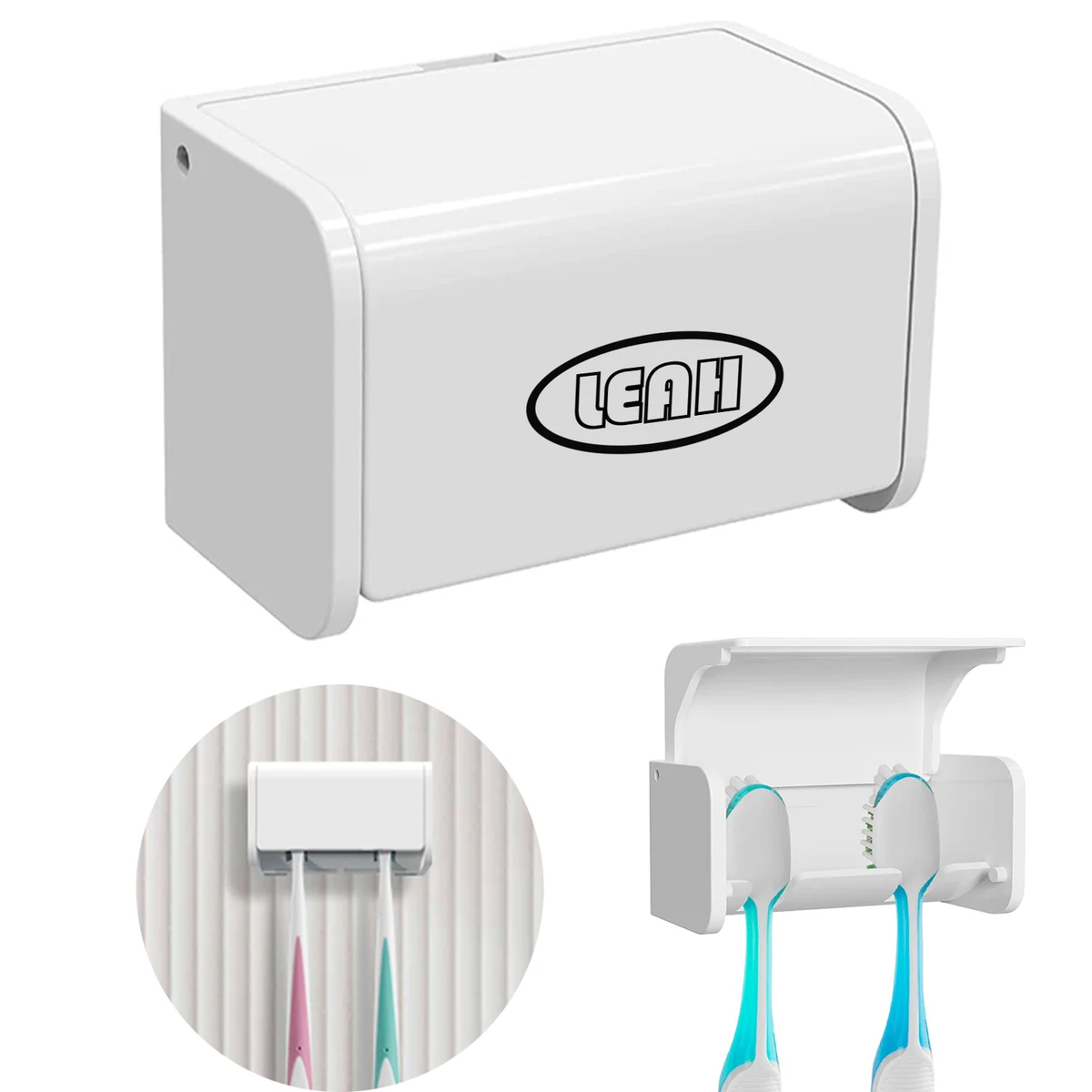 Wall Mounted Toothbrush Holder With Cover 1