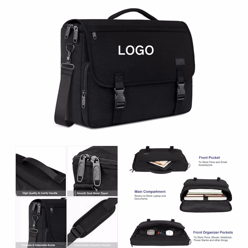 Waterproof Men's Messenger Bag 15.7" x 5.2" x 12.6"