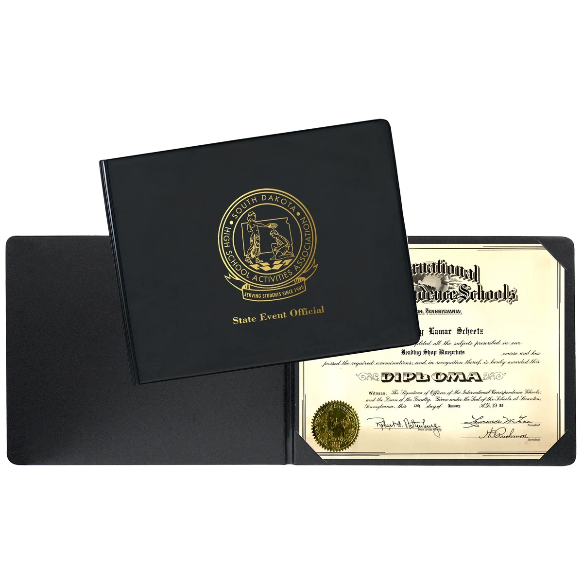 Economy Heat Sealed Diploma Holder (Landscape Style) 1