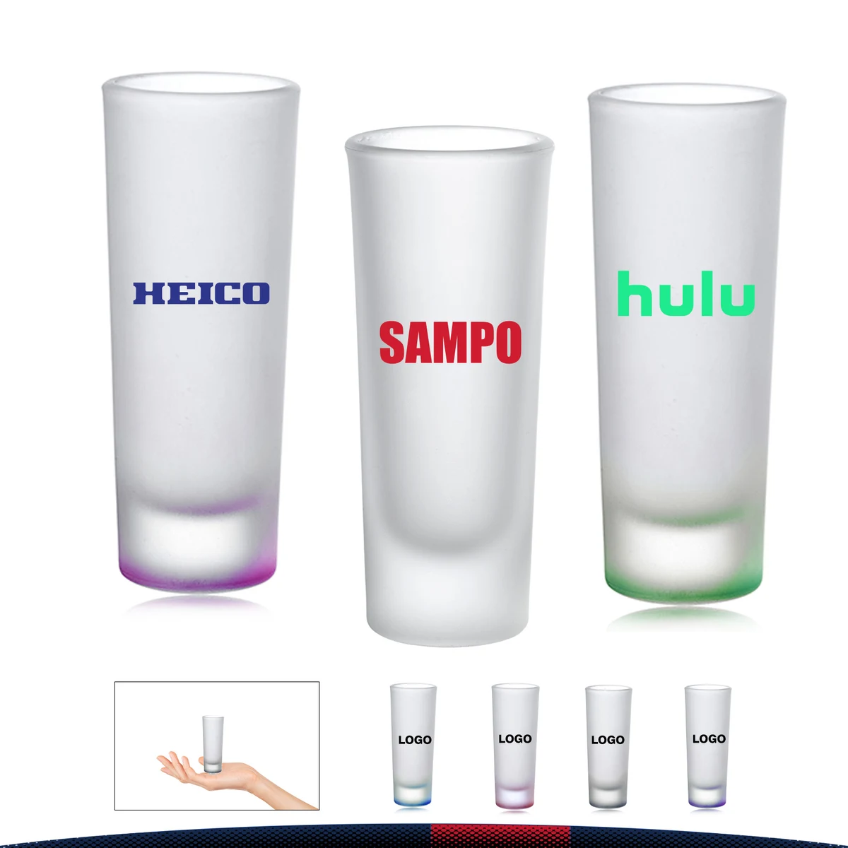 2 oz. Maddy Frosted Shot Glasses 1