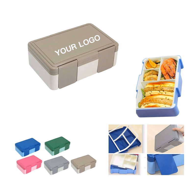 Food Storage Box with Sauce Cups and Lid