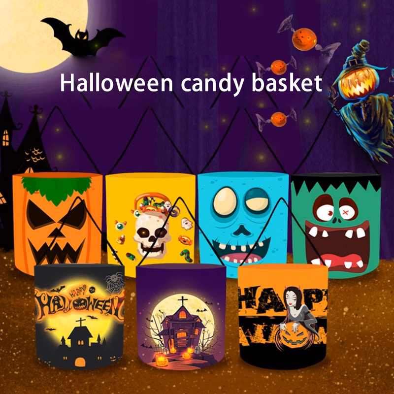 LED Light-Up Halloween Candy Bag – Glowing Trick-or-Treat Bucket for Kids