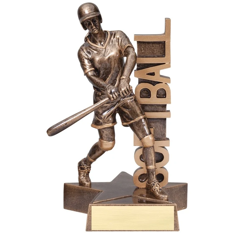 6 1/2" Tall Softball Billboard Resin Award 1