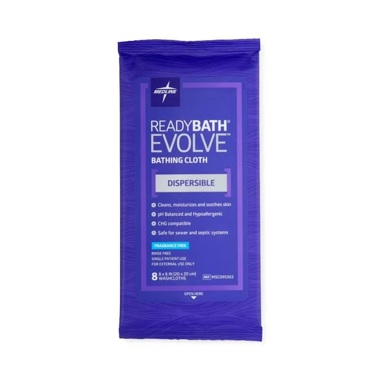 ReadyBath Evolve Bathing Cloths Flushable - 8 Pack 1
