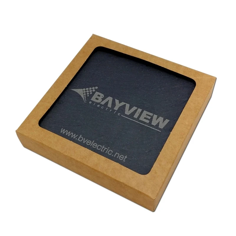 Etched Set of 2 Slate Coasters 1